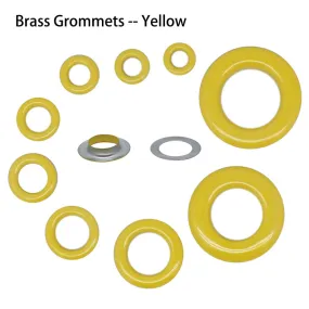 20 Sets Brass Grommets--Yellow