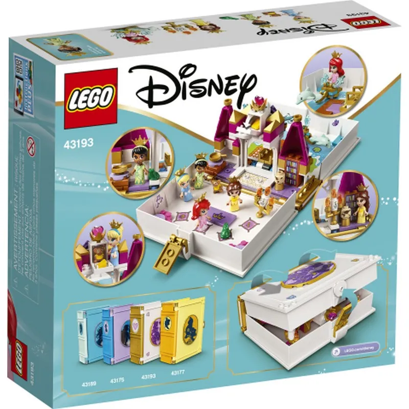 43193 LEGO Disney Princess Ariel, Belle, Cinderella and Tiana's Storybook Adventures