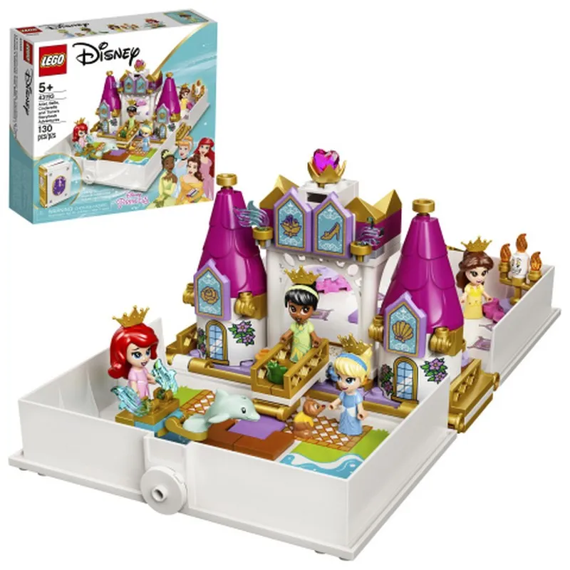 43193 LEGO Disney Princess Ariel, Belle, Cinderella and Tiana's Storybook Adventures