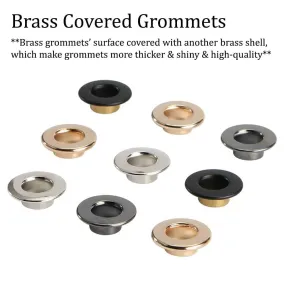 50 Sets Brass Covered  Grommets-- 5 sizes & 4 colors