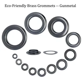 50 Sets Brass Grommets--Gunmetal