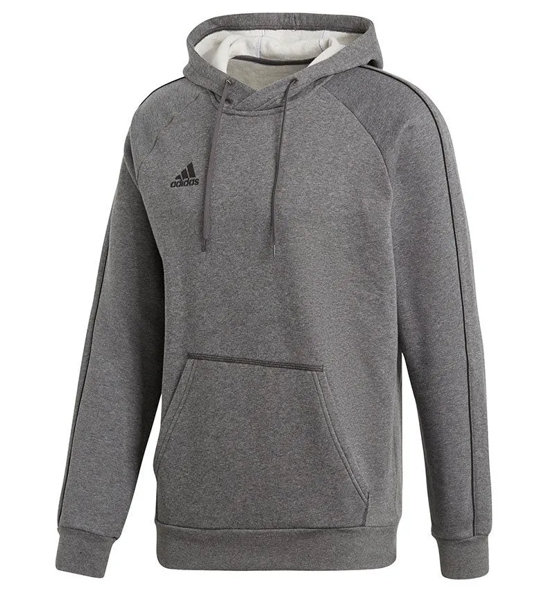 adidas Core 18 Hoodie - Adult - Dark Grey/White