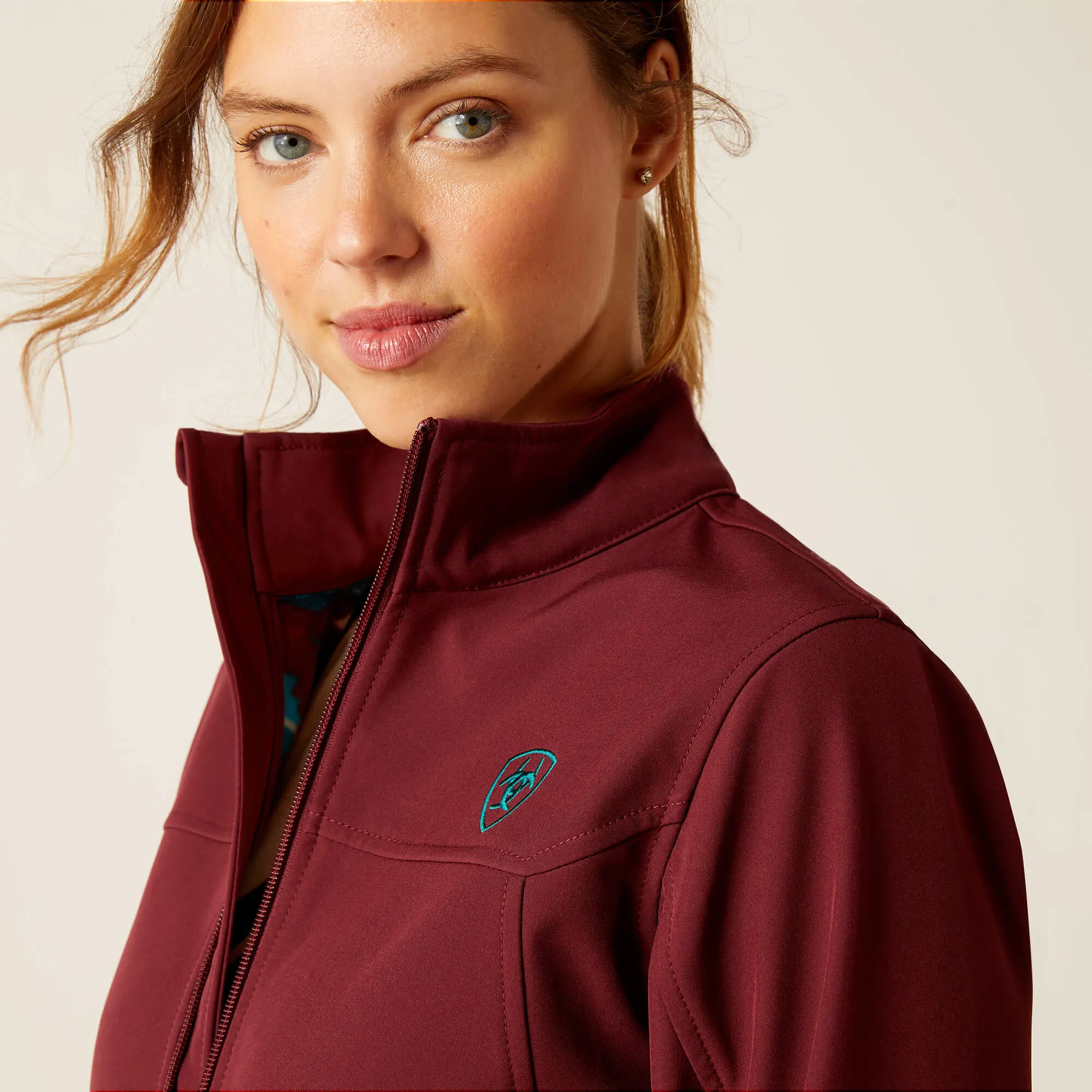 Ariat Women's Tawny Port and Baja New Team Softshell Jacket