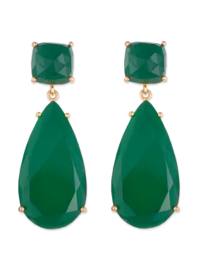 Bianc Vine Earrings w/ Green Onyx