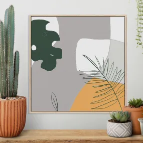 Botanical Abstract Framed Canvas