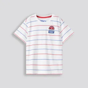 Boys Branded Tee _ 153325 _ Optic White