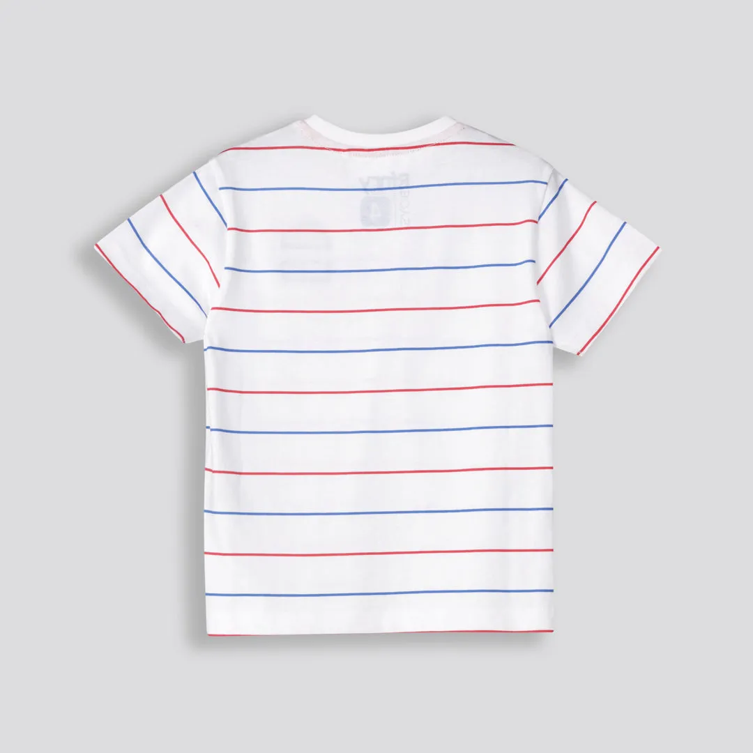 Boys Branded Tee _ 153325 _ Optic White