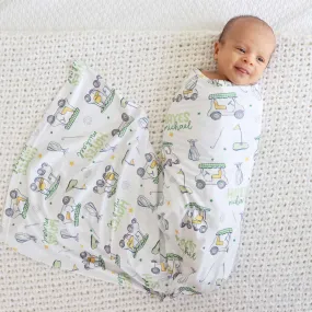 Country Club Cuties Personalized Swaddle Blanket | Blue