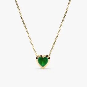 Emerald Heart Necklace, Ashly