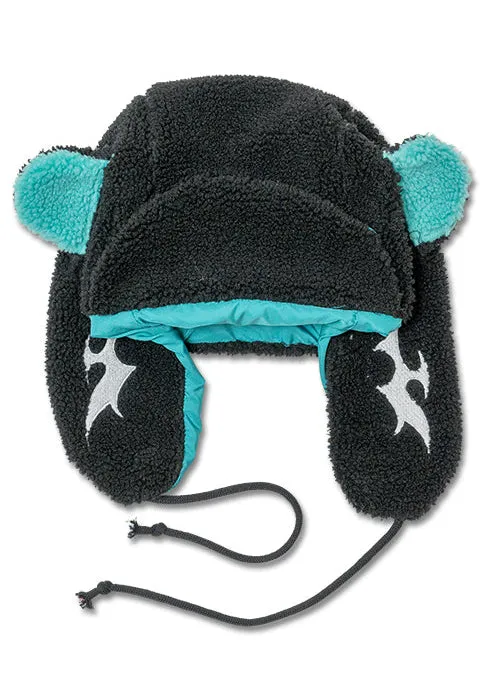 Future Trip Cyberpunk Black Sherpa Bear Lapliner Cap