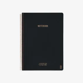 KOZO SPIRAL-BOUND NOTEBOOK A4 // BLACK