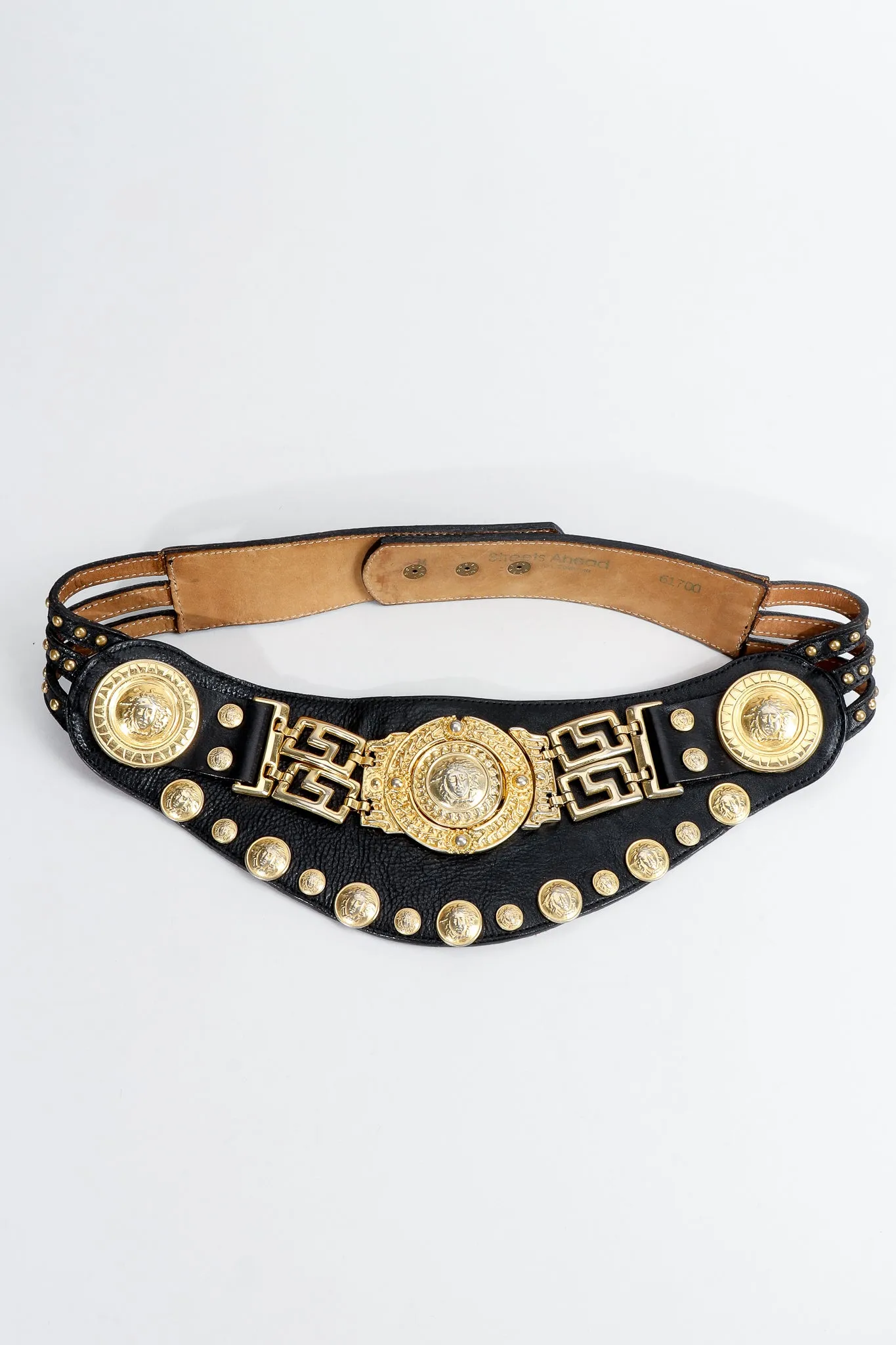 Leather Medusa Contour Belt