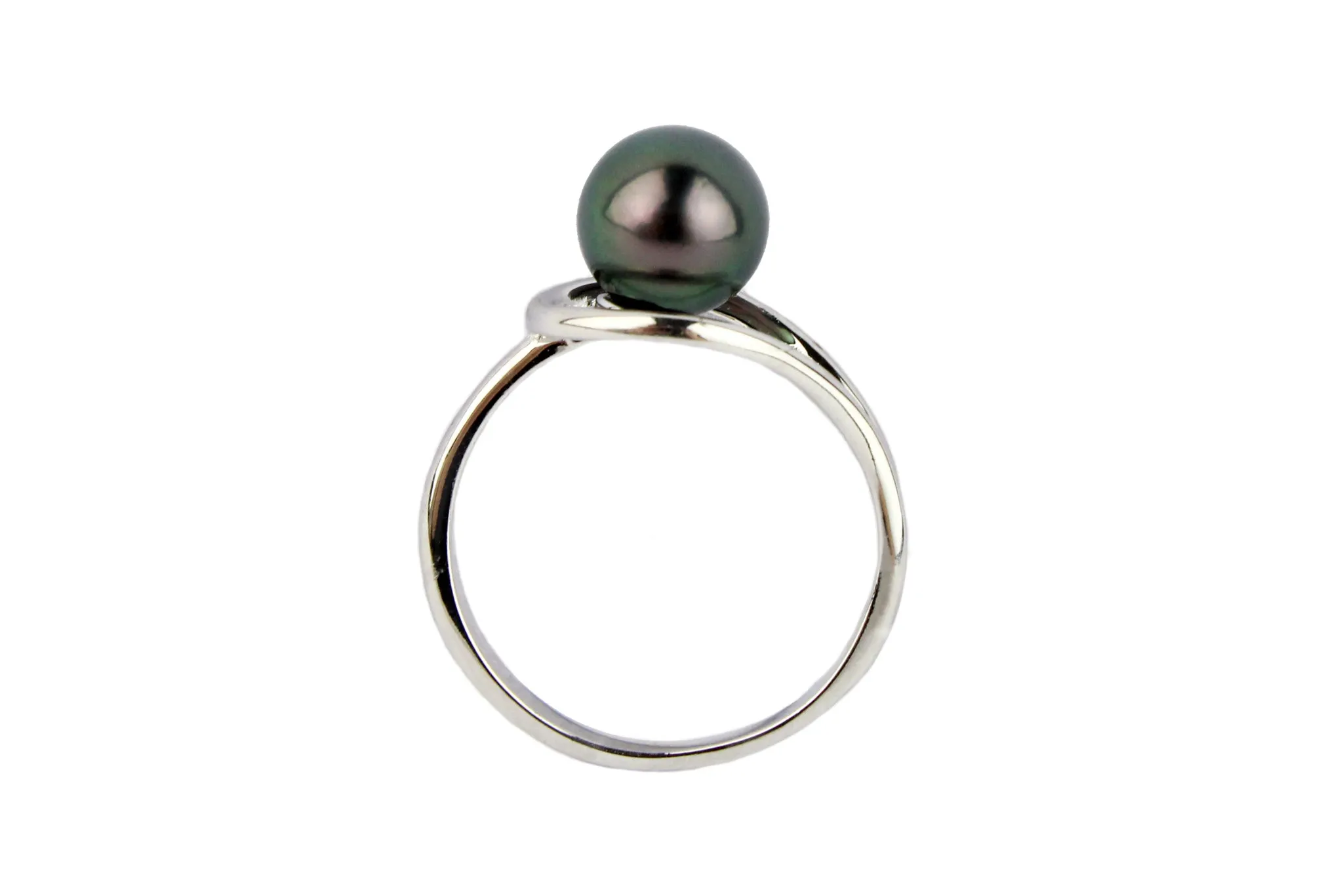 Royal Peacock Tahitian Pearl Teardrop Ring