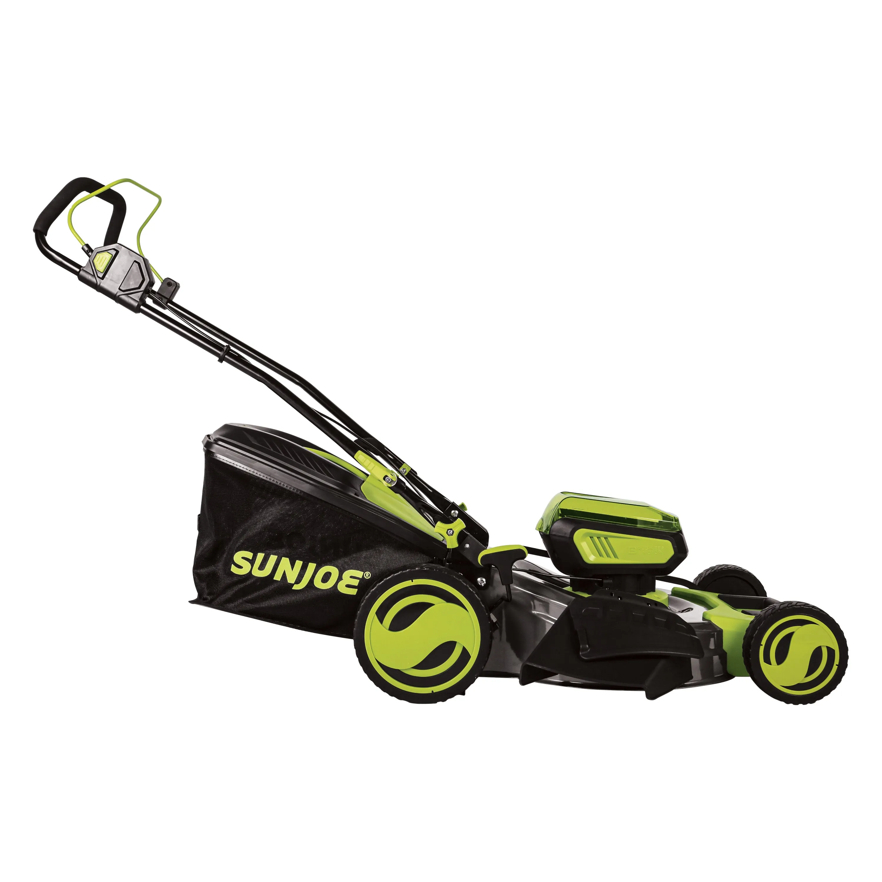 Sun Joe 24V-X2-21LM 48-Volt* IONMAX Cordless Lawn Mower Kit W/ Collection Bag | 20-inch | 7-Position | W/ 2 x 4.0-Ah Batteries   Dual Port Charger